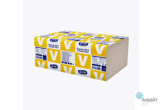 Полотенца бумажные V-сложения Grite Professional Economy COMPACT EXTRA 1-сл, (250*20)